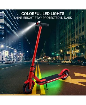 8.5 Inch Foldable Electric Scooter with 350W Motor, 22-Mile Range & Dual Brakes | Colorful LED Lights for a Stylish Night Ride
