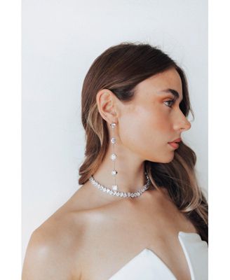 Carmela Bezel Crystal Drop Earrings