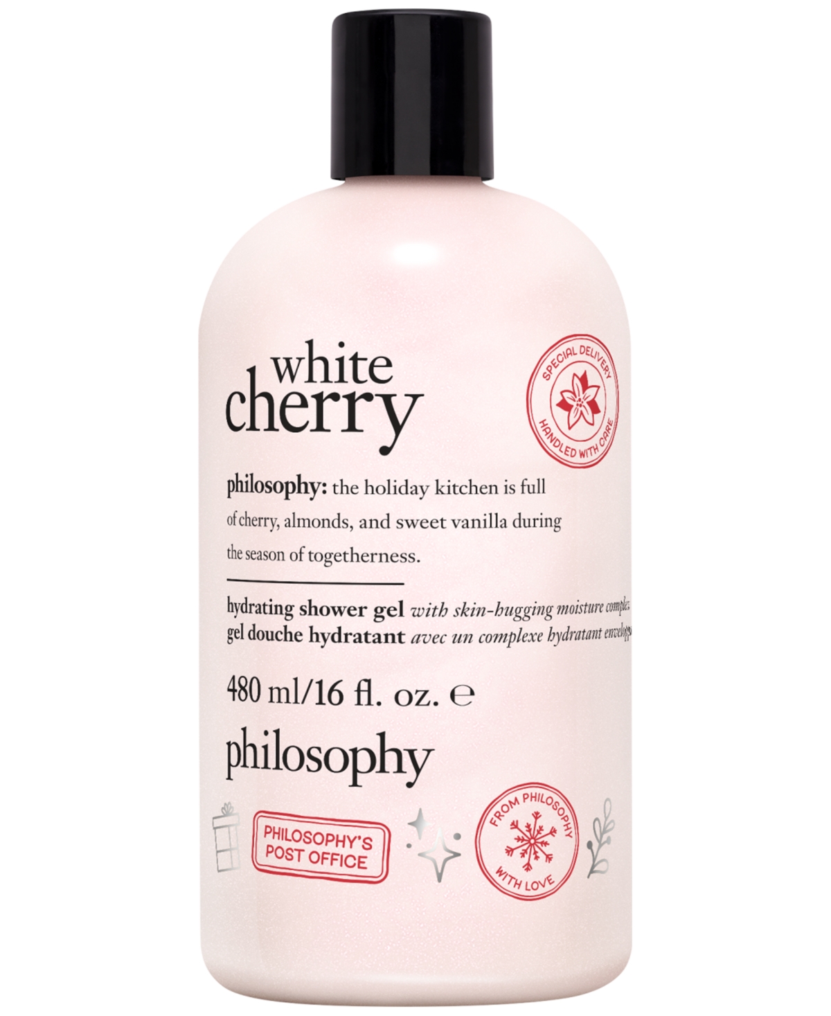 Philosophy Di Lorenzo Serafini White Cherry Hydrating Shower Gel, Bubble Bath, & Shampoo, 16 Oz. In Transparent