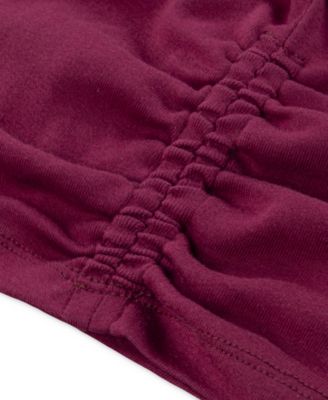 Girls' Metallic Hearts Ruched Long-Sleeve Top