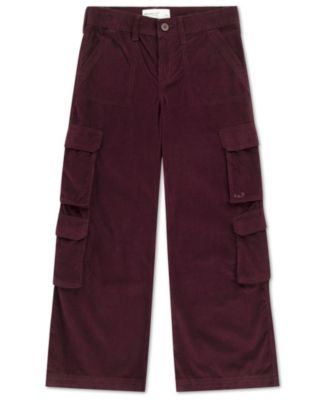 Girls' Corduroy Wide Leg Cargo Pants
