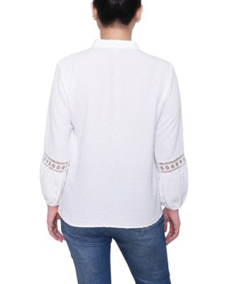 Women's Mandarin Collar Long Sleeve Top