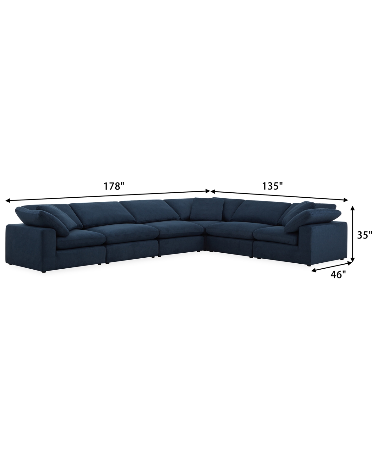 Furniture Fog 6-Pc. Fabric L-Sectional Sofa Set