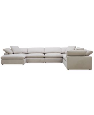 Fog 6-Pc. Fabric Chaise Sectional Sofa Set