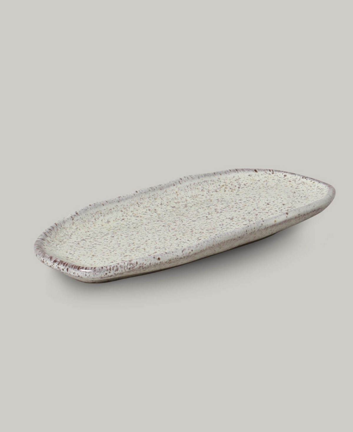Porto Brasil Stoneware Shallow Oval Platters, Set Of 4 In Gray
