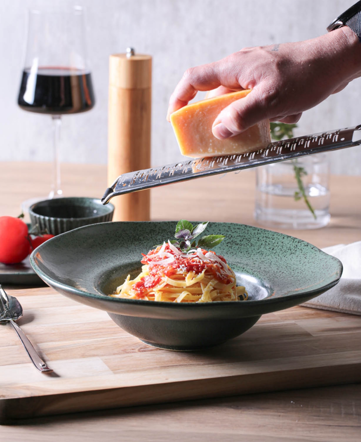 Porto Brasil 11.02" Stoneware Deep Rim Plates, Set Of 4 In Green