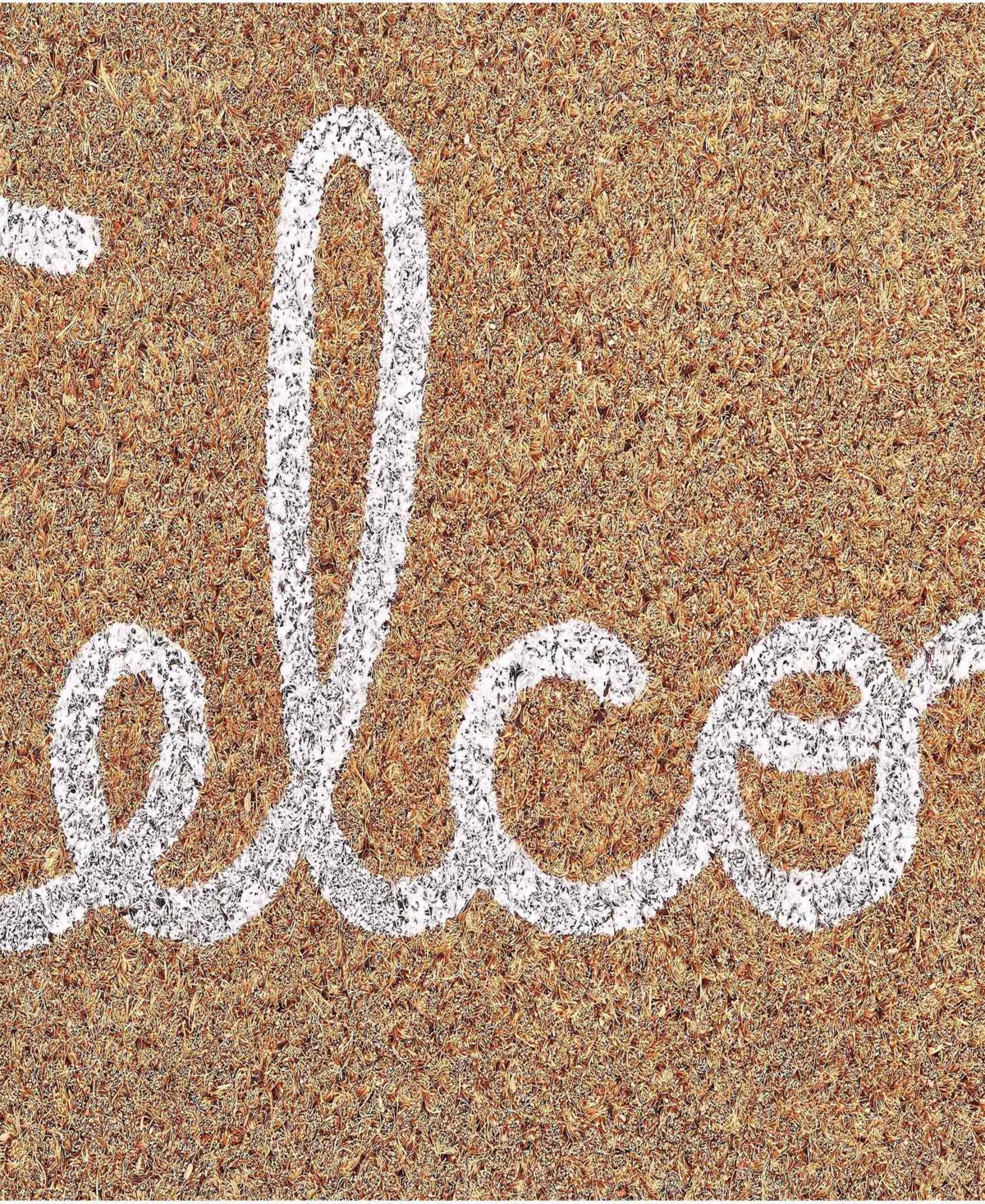 Vcny Home Scalloped Edge Welcome Coir Outdoor Doormat, 18" x 30"