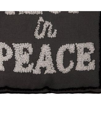 Halloween "RIP" Skeleton Skull Tombstone Shaped Hooked Accent Pillow 18" x 18"