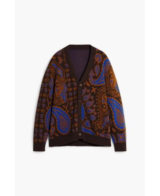 Men's Paisley cardigan sweater