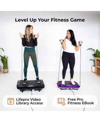 Whole Body Vibration Plate Exercise Machine with Loop Bands - Fitness Platform for Home Workouts & Training