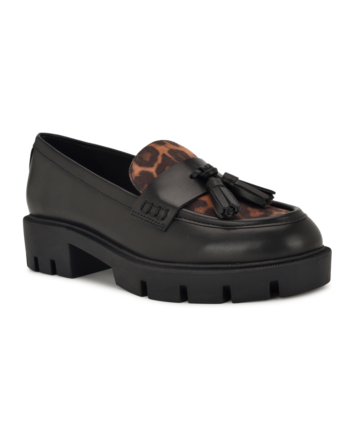 Nine West Womens Marela Tassel Lug Sole Loafers In Multi