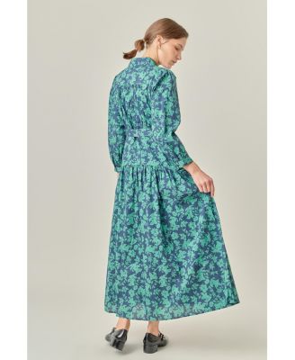 Women's FALL PRINTED MIDI DRESS