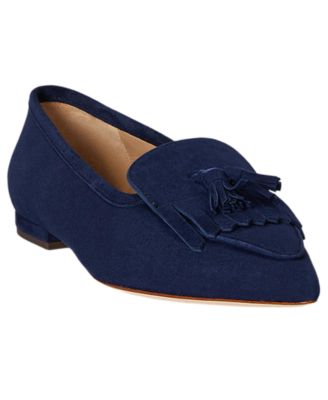 Women's Londyn Sheep-Suede Kiltie Ballet Flats