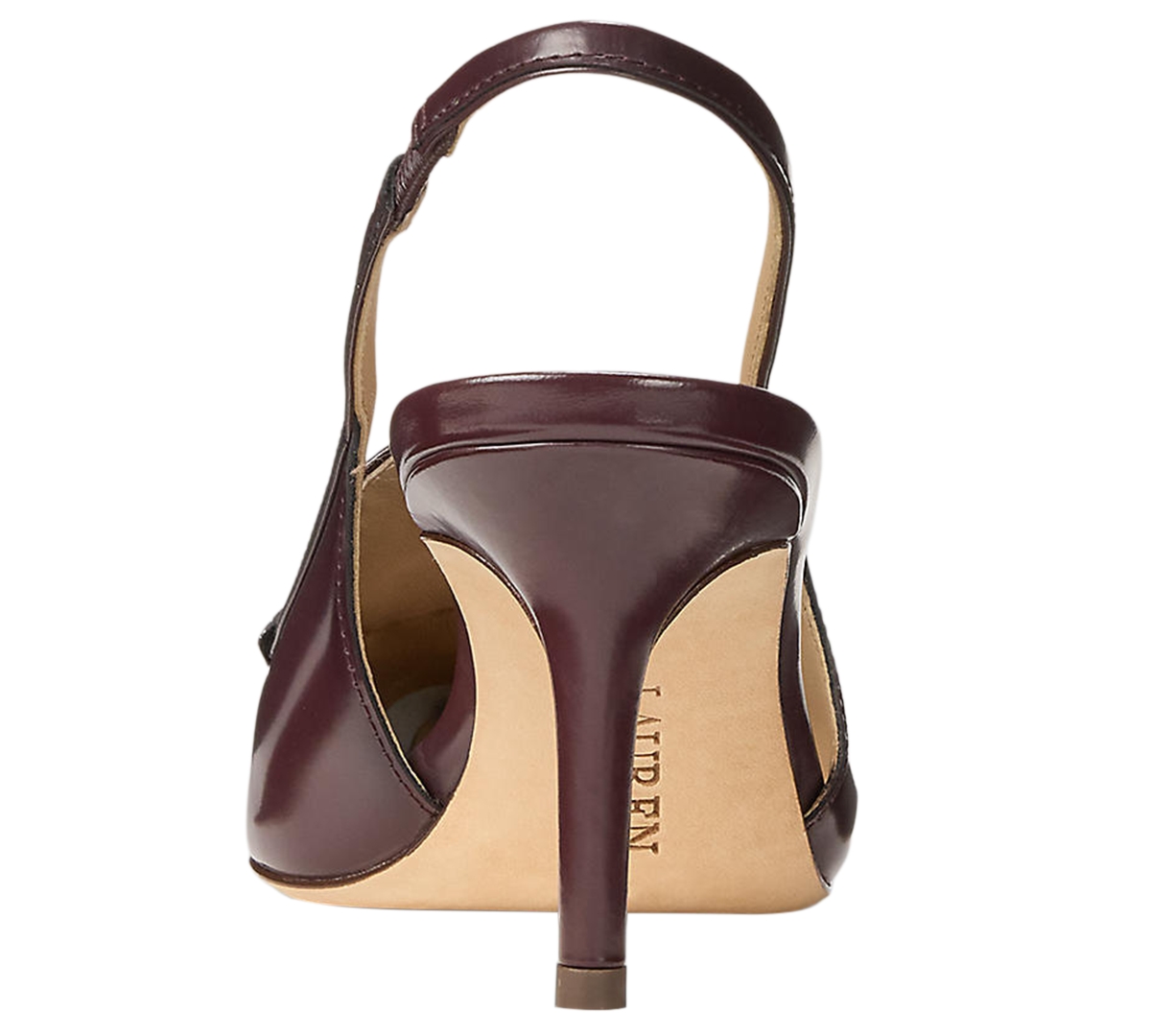 Ralph Lauren Women's Khloe Leather Slingback Loafer Pump In Burgundy