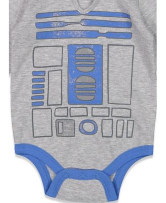 Baby Boys Darth Vader R2-D2 Chewbacca 3 Pack Bodysuits