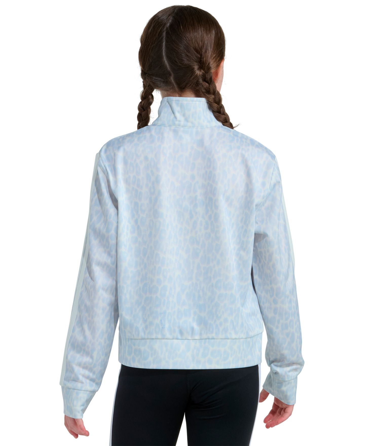 Куртка adidas Printed Long-Sleeve для девочек, цвет: Небесно-голубой — фото 4