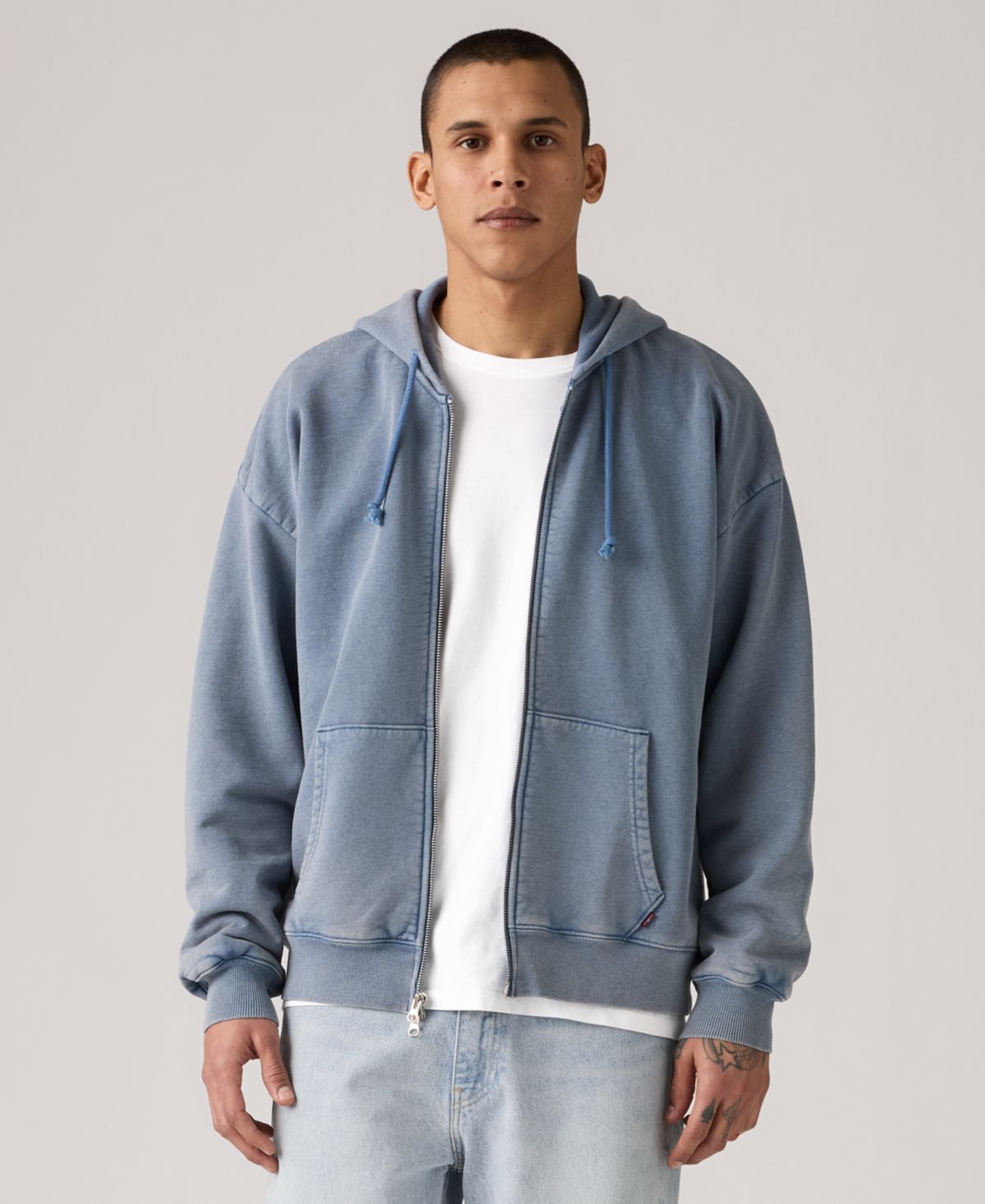 Мужские флисовые джинсы Levis на полной молнии