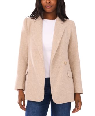 1.STATE - Women's Herringbone Long Sleeve Blazer