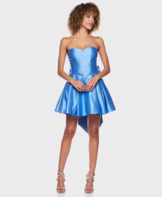 Junior's Strapless Bow Dress