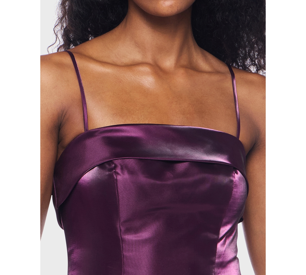 Alex & Sophia Juniors' Square Neck Short Dress In Purple