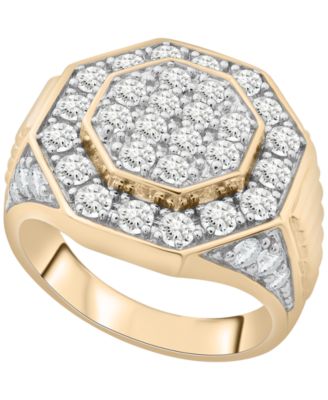 Men's Diamond (1 ct. t.w.) Ring in 14k Gold Plated Sterling Silver