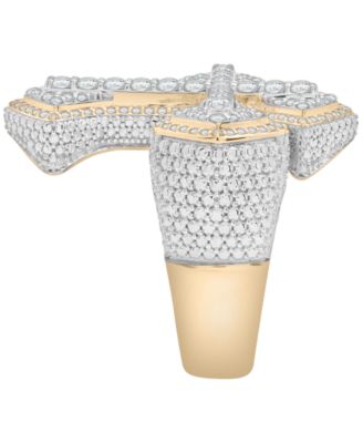 Men's Diamond (1 ct. t.w.) Cross Ring in 14k Gold-Plated Sterling Silver