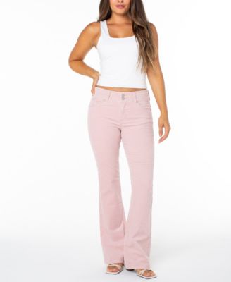Celebrity Pink - Juniors' Corduroy Double-Button Bootcut Pants