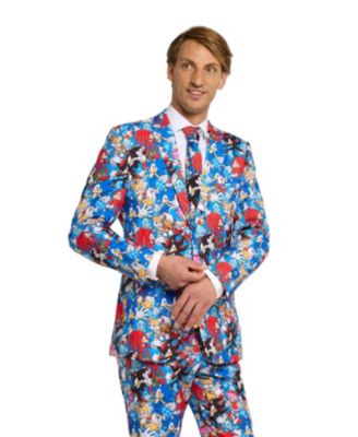 Men's Suit - Theme Party Suit - Sonic the Hedgehog - Multicolor