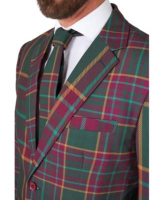Men's Suit - Christmas Tartan Outfit - Red - Green - Plaid and Checkered Suits