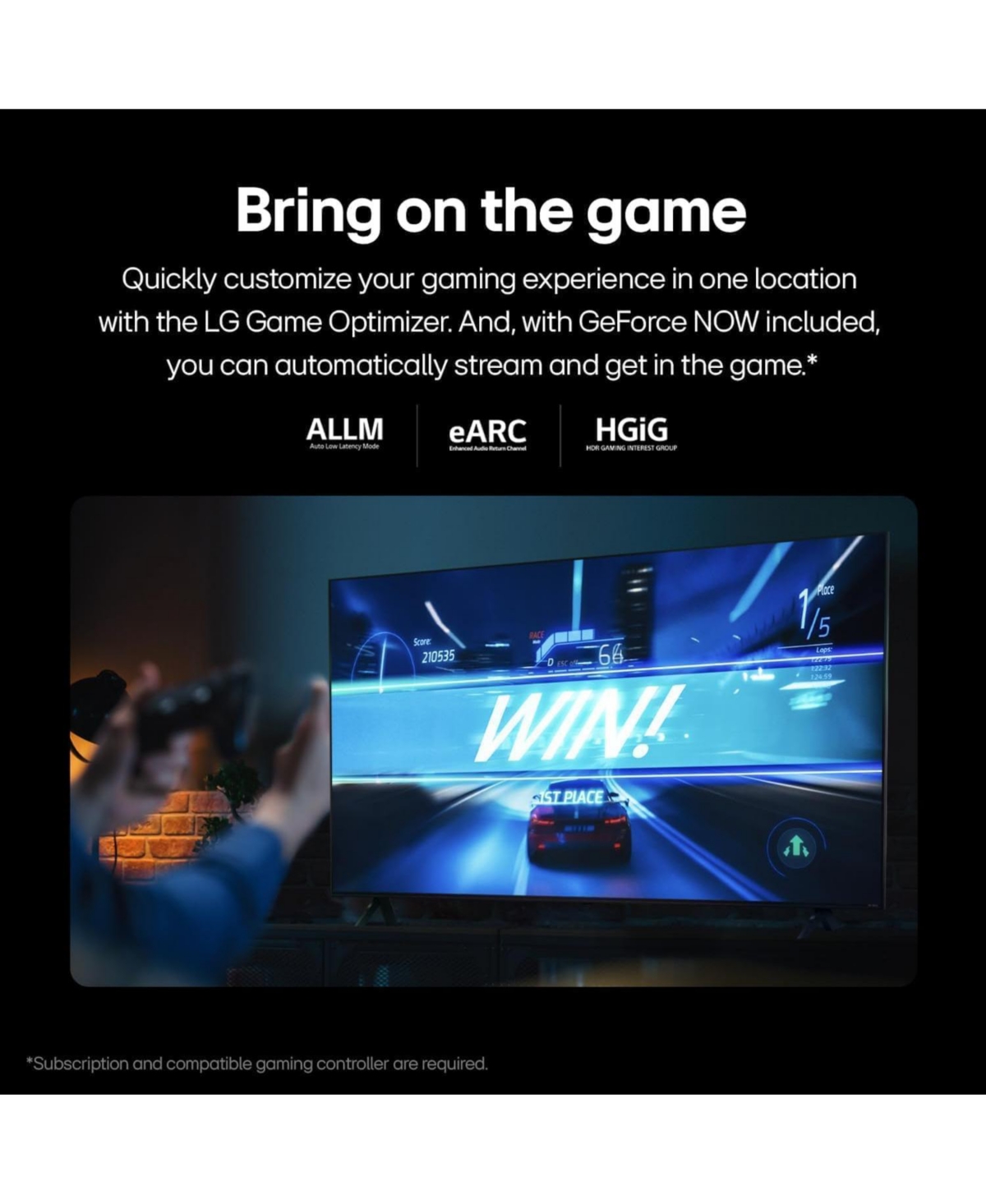 Lg 43" Qned 4K Smart Tv, Quantum Dot, Ai Processor, HDR10, webOS, Dolby Atmos, ThinQ, Alexa, Magic Remote, Gaming Optimizer - 43QNED80TUC