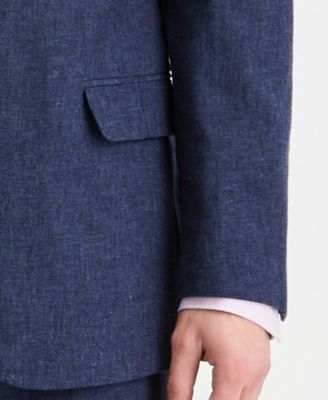 Men's Modern-Fit Cotton & Linen Nested Suit 