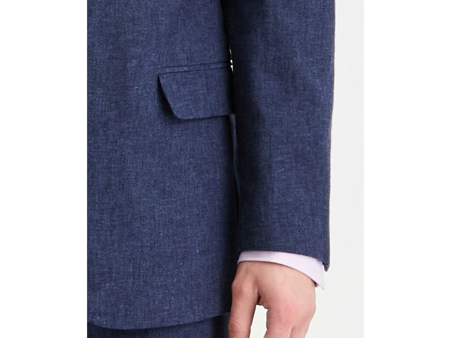 Мужские комплекты Nautica Modern-Fit Cotton & Linen 2-Piece Suit, цвет: Синий однотонный — фото 5
