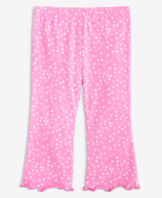 Girls Toddler 2T-4T Mini Hearts Flare Pants, Macy's Exclusive