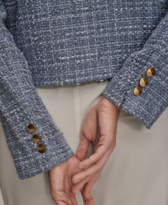 Women's Shawl Collar Fringe Detail Wrap Jacket