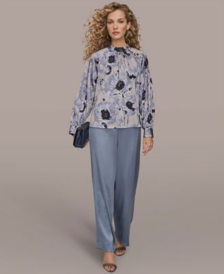 Women's Printed Mock Neck Top