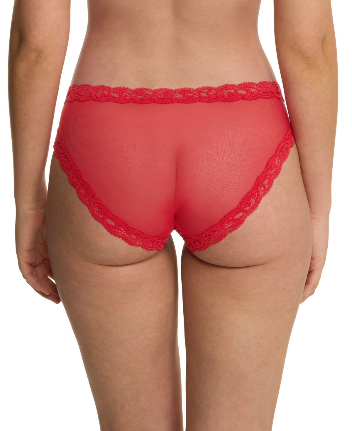 Natori Feathers Low-rise Sheer Hipster Underwear Lingerie 753023 In Red