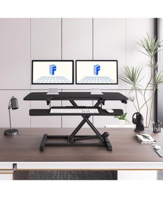 M7 Series 40"W Manual  Adjustable Standing Desk Converter, Black