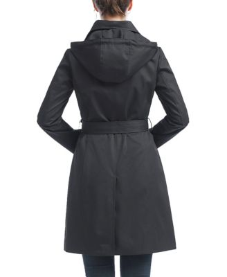 kimi + kai Women's kimi + kai Wing Collar Hooded Trench Coat