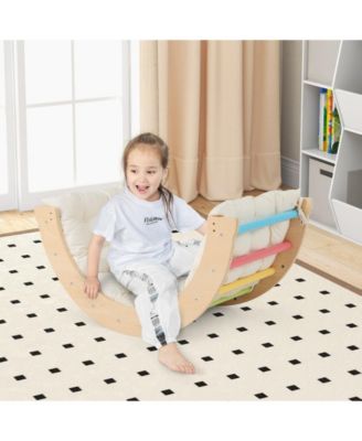 6 in 1 Kids Climbing Arch Playset wIth Removable Cushion and Stoppers