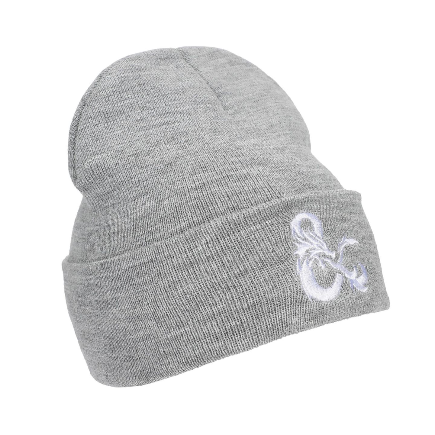 Мужская шапка Dungeons & Dragons Ampersand Logo Embroidery Heather Gray Acrylic Knit Cuff, цвет: Серый — фото 1