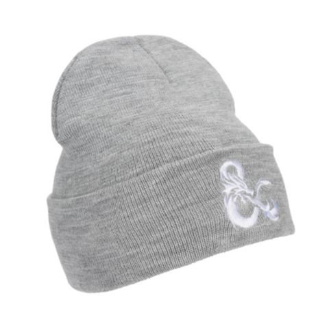 Мужская шапка Dungeons & Dragons Ampersand Logo Embroidery Heather Gray Acrylic Knit Cuff, цвет: Серый
