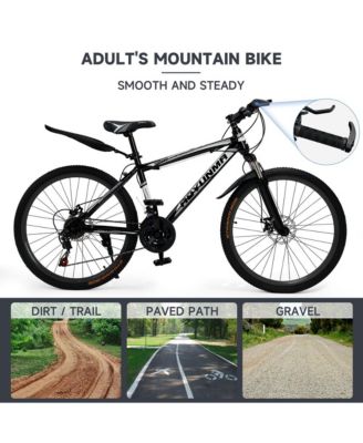 26-Inch 24-Speed Mountain Bike for Adults with Suspension Fork & Dual Disc Brakes, Ready for Adventure