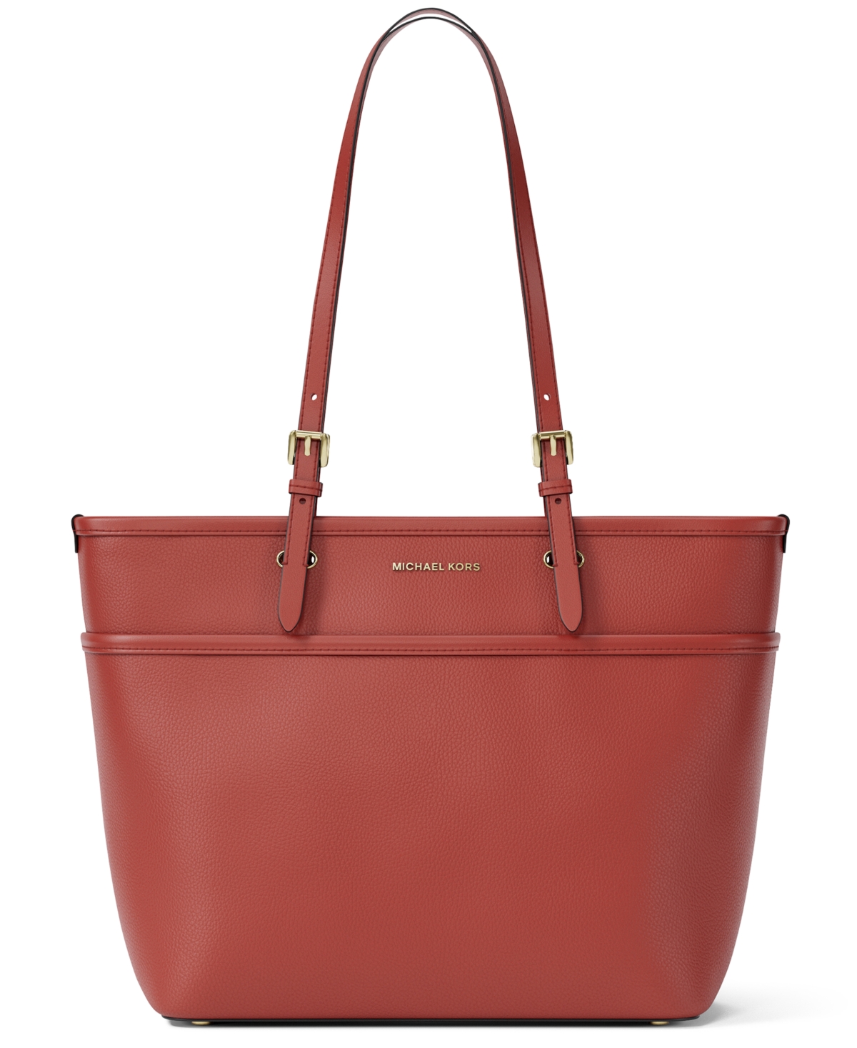 Michael Kors Medium Leather Top Zip Pocket Tote