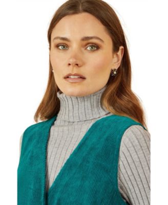 Women's Cord Tunic Dress With Pockets