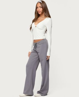 Women's Lovisa V Neck Long Sleeve Top