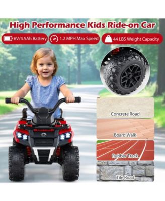Kids Ride On ATV with Spray Function and Storage Box with Music
