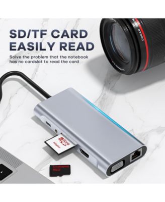 11-in-1 USB-C Hub Multiport Adapter with 4K HDMI, VGA, PD & Ethernet