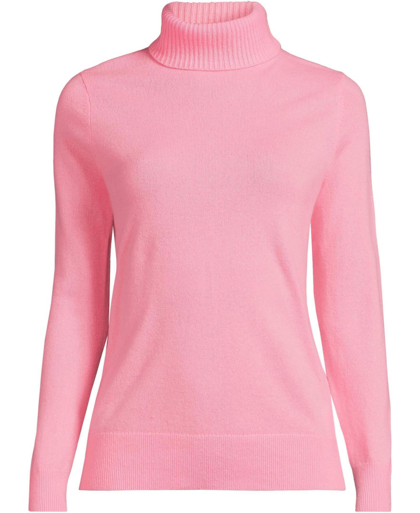 Женский свитер Lands' End Cashmere Turtleneck, цвет: Розовый — фото 3