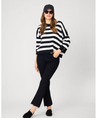 Women's Stripe Drop Shoulder Sweater