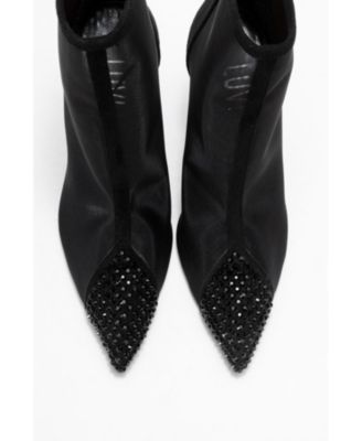 Farella Mesh Embellished Back-Zip Bootie (Women)